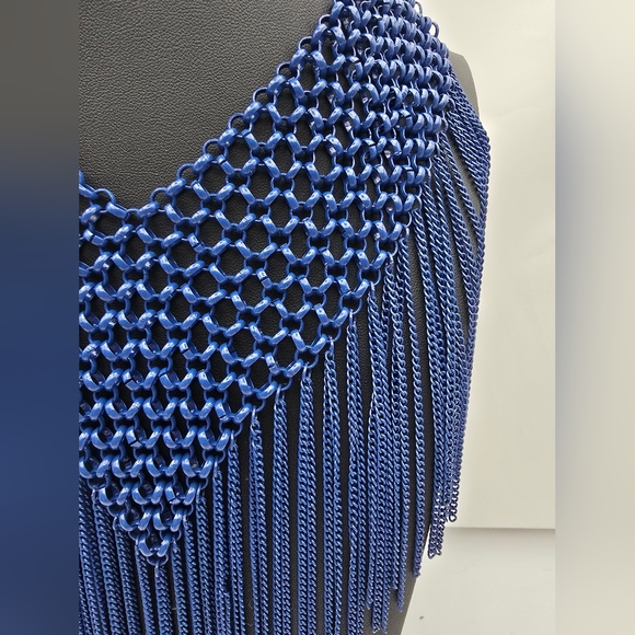 Vintage Gunmetal Bib Necklace - Picture 5 of 10